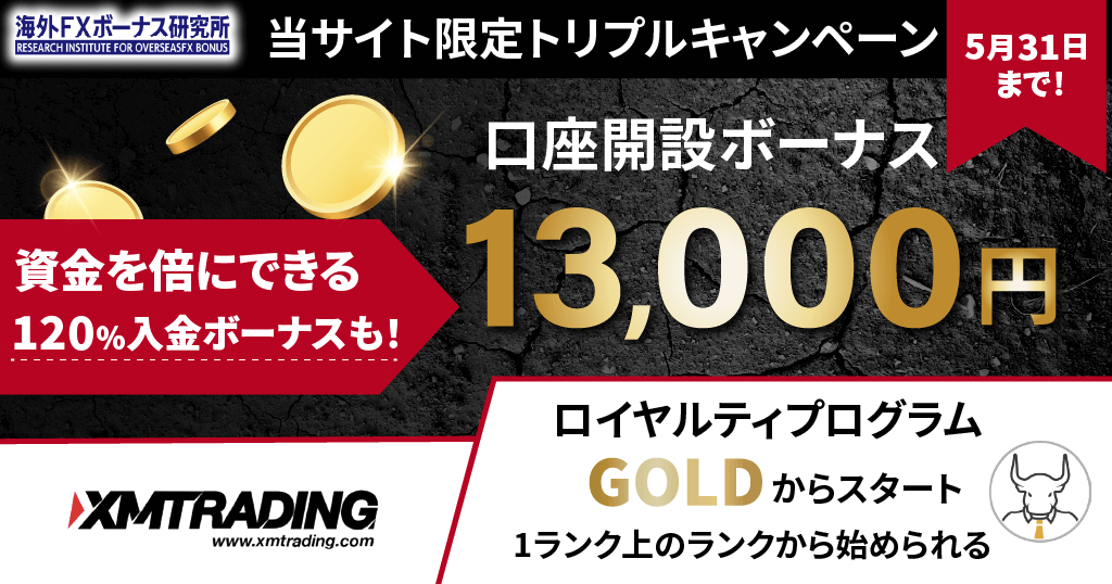 当サイト限定!XMのトリプルキャンペーン