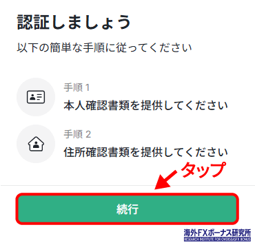 本人確認の手順を確認